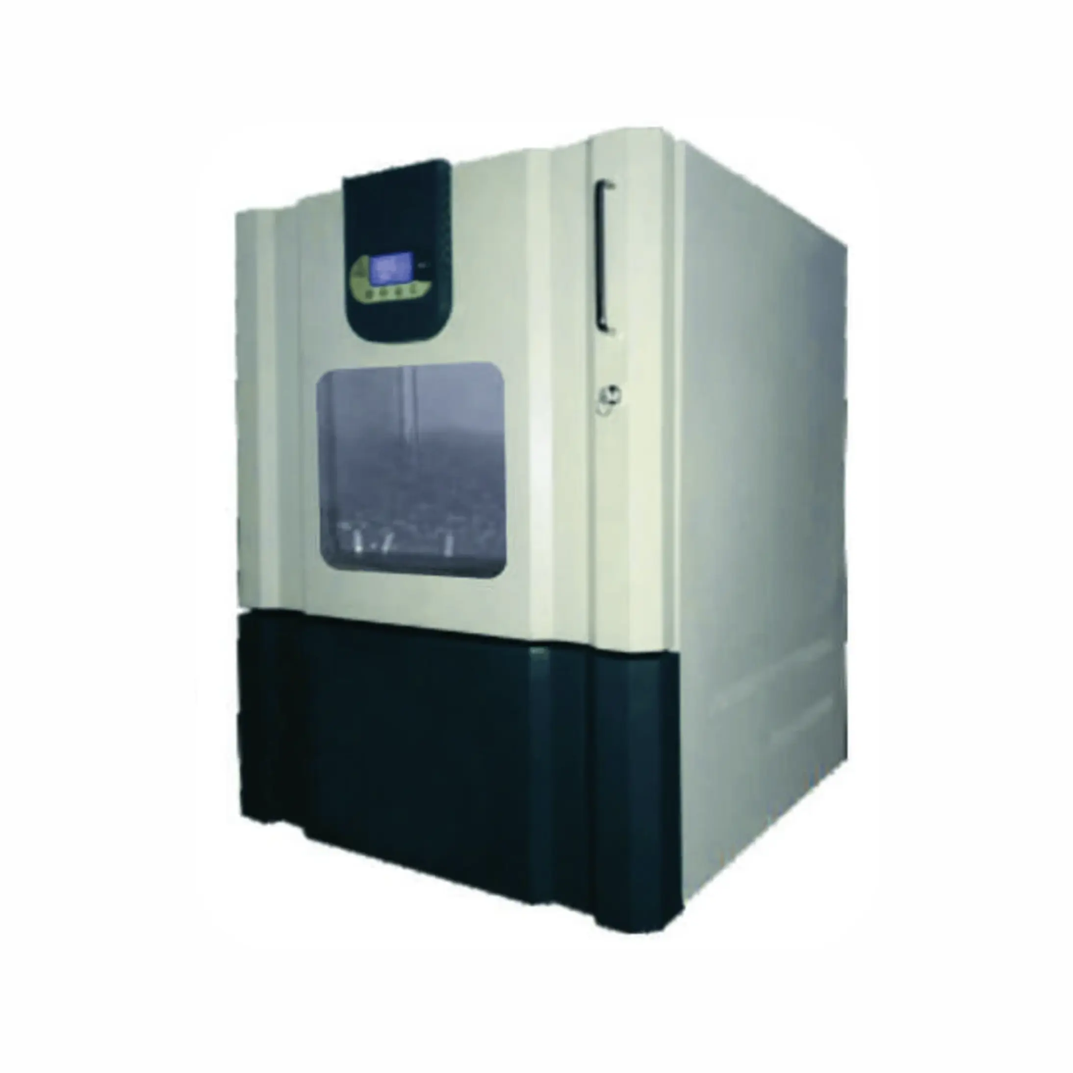 Laboratory incubator features platform capacity and flask holders Refrigerated microbial growth chamber technical specifications table